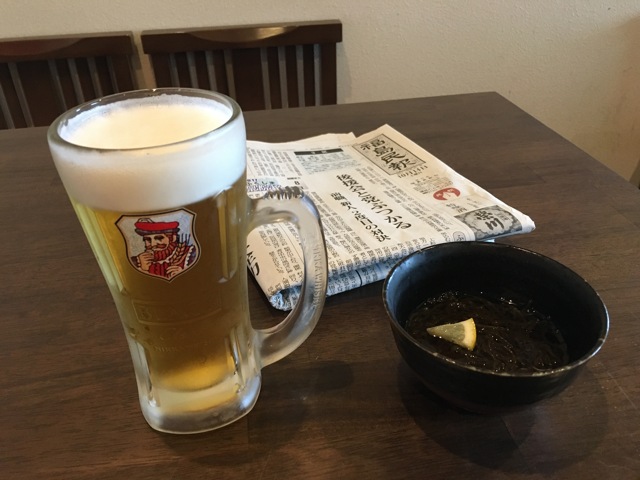 福島民報と生ビール
