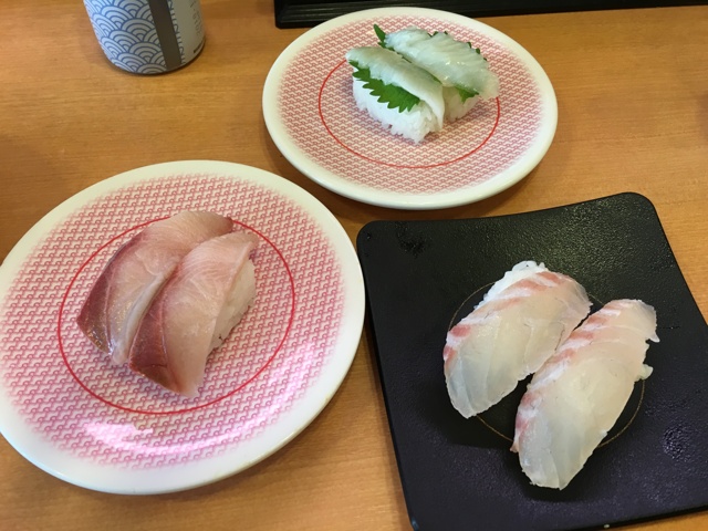 前橋市三俣町、三俣せんべい本店向かいで営業されているかっぱ寿司三俣店でランチ寿司をつまむ。