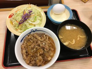 牛めしミニ＋生野菜生玉子セット