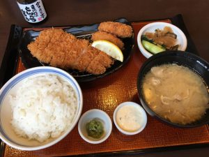 カキ＆ロースかつ定食