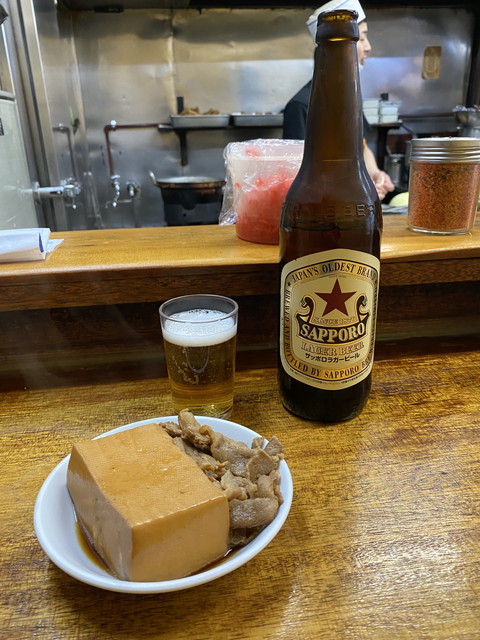 肉豆腐とビール