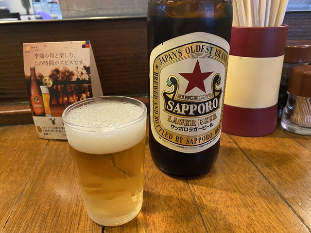 瓶ビール赤星