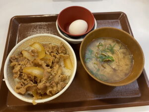 牛丼（並）あさり汁たまごセット