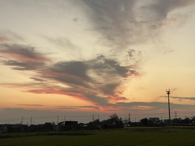 昨日の夕焼け