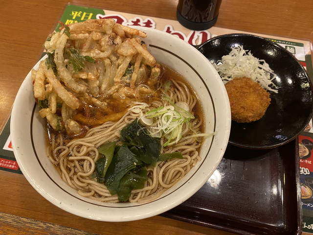 天ぷらそば ミニメンチ