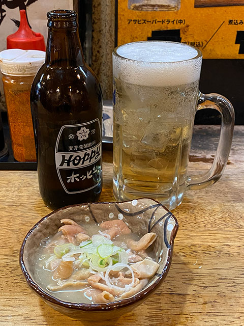 ホッピー白と煮込み