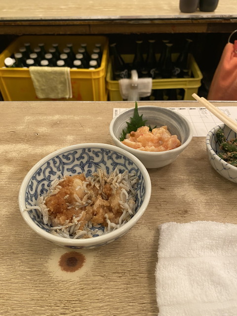 しらすおろしとサーモンの塩辛