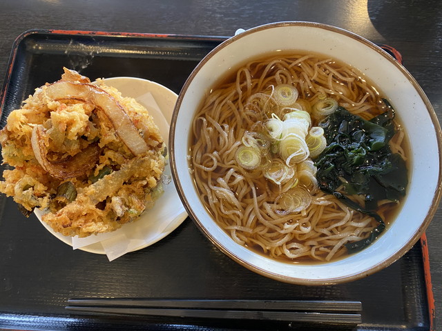 かけそばとかき揚げ